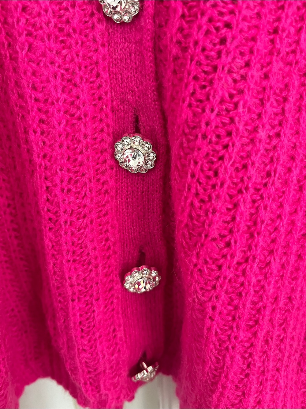 Lilly Pulitzer Hot Pink Women's Knit Cardigan Sweater - Picture 2 of 3